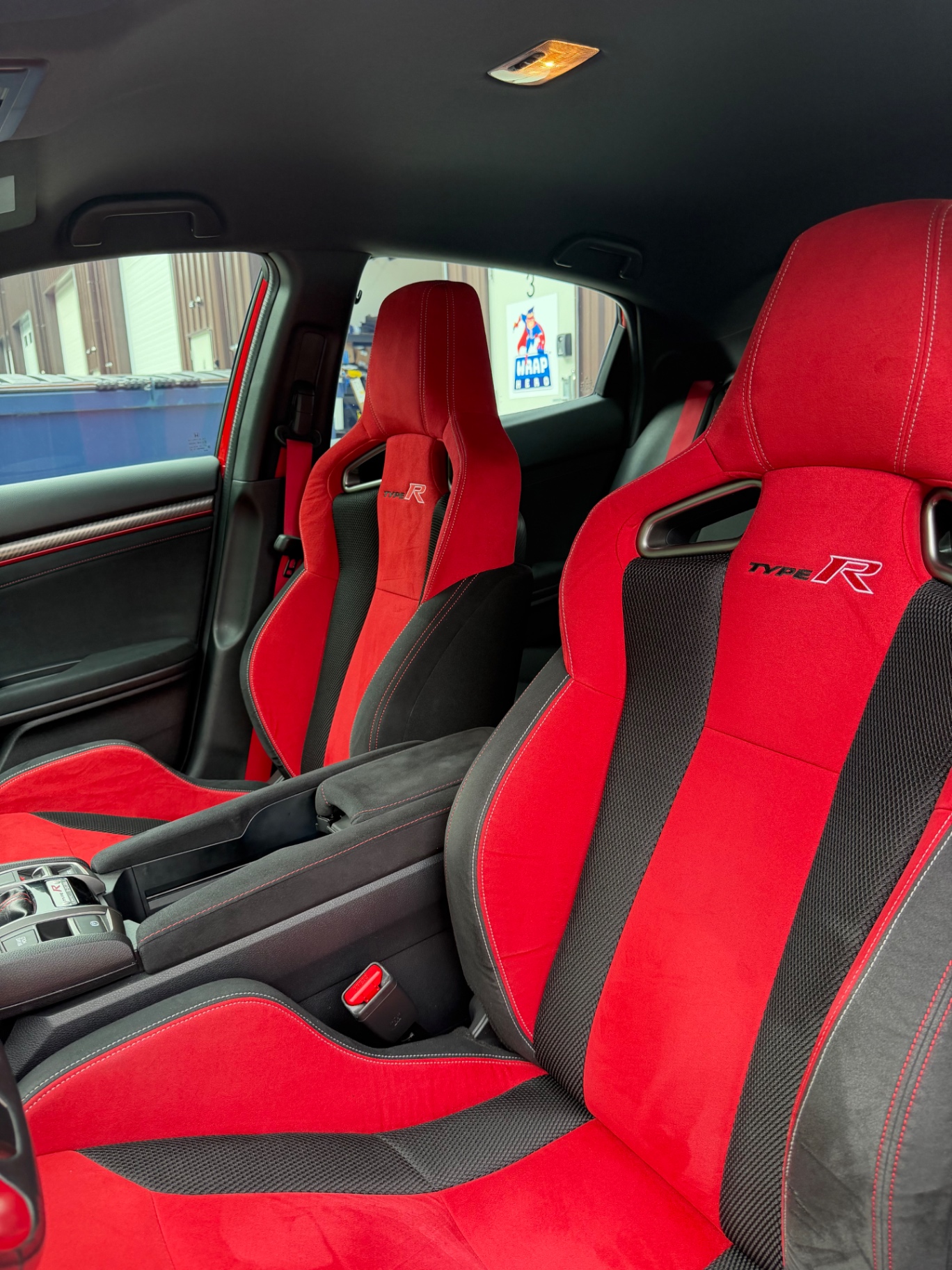 Honda Civic Type R red interior seats detailing Shrewsbury MA