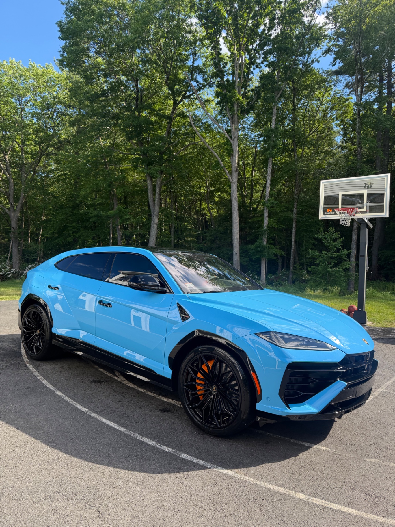 Lamborghini Urus baby blue ceramic coating mobile detailing Central MA