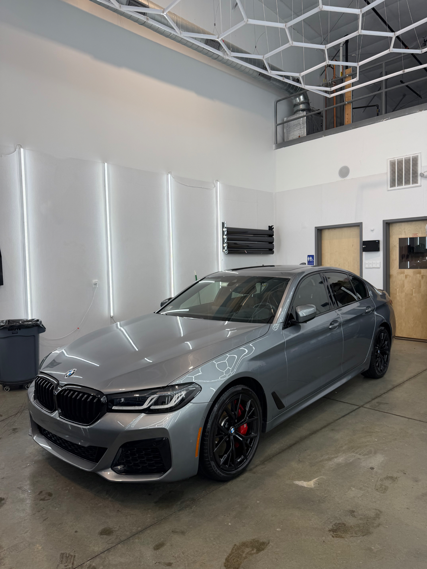 BMW 540i M Sport gray ceramic coating Secret Touch Auto Spa Shrewsbury MA
