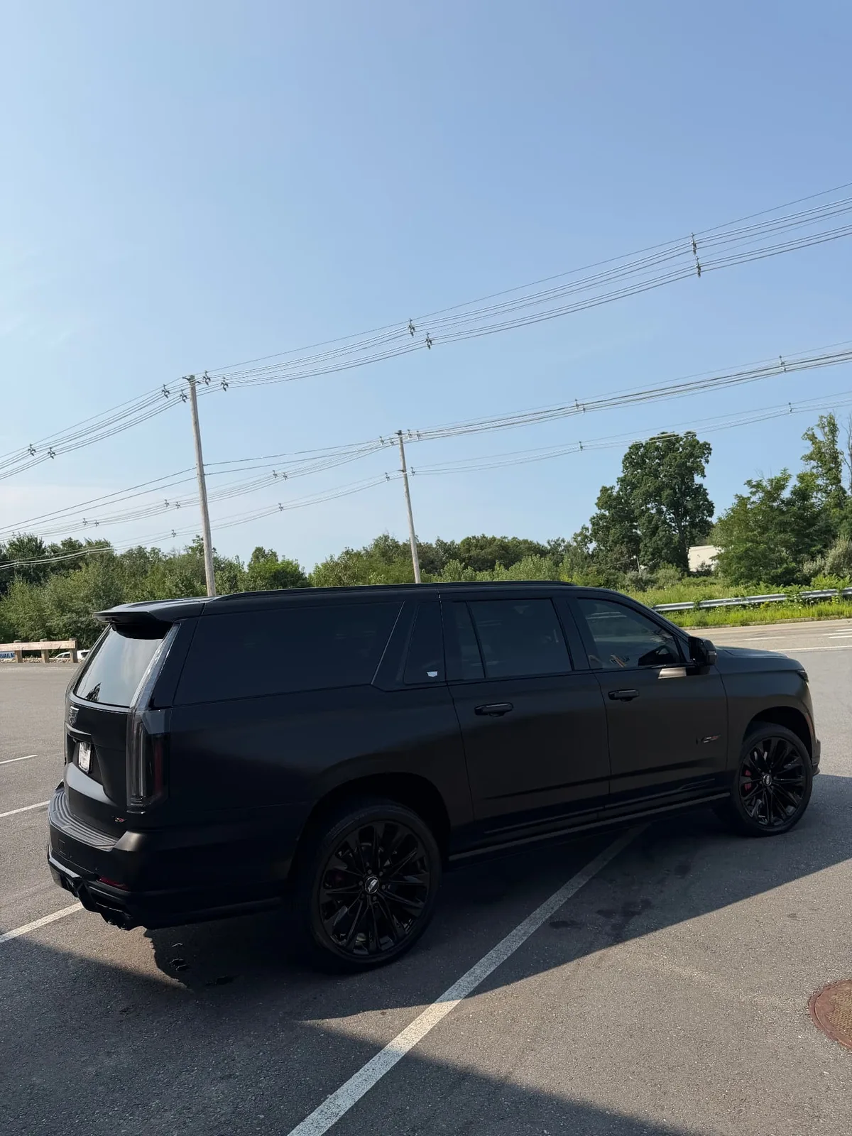 Cadillac Escalade-V full vehicle Stealth matte PPF side profile Central MA