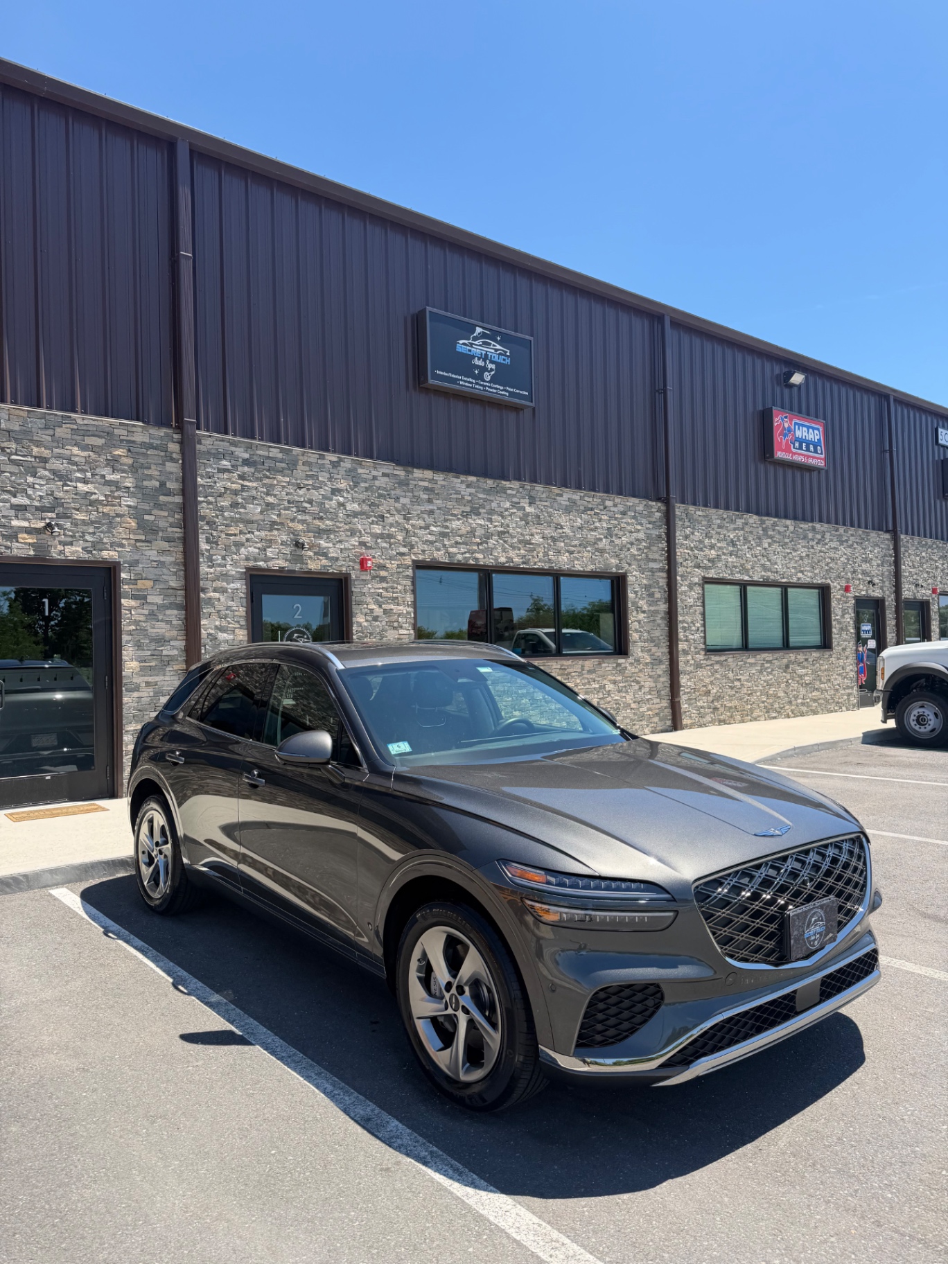 Genesis GV70 grey ceramic coating Shrewsbury MA