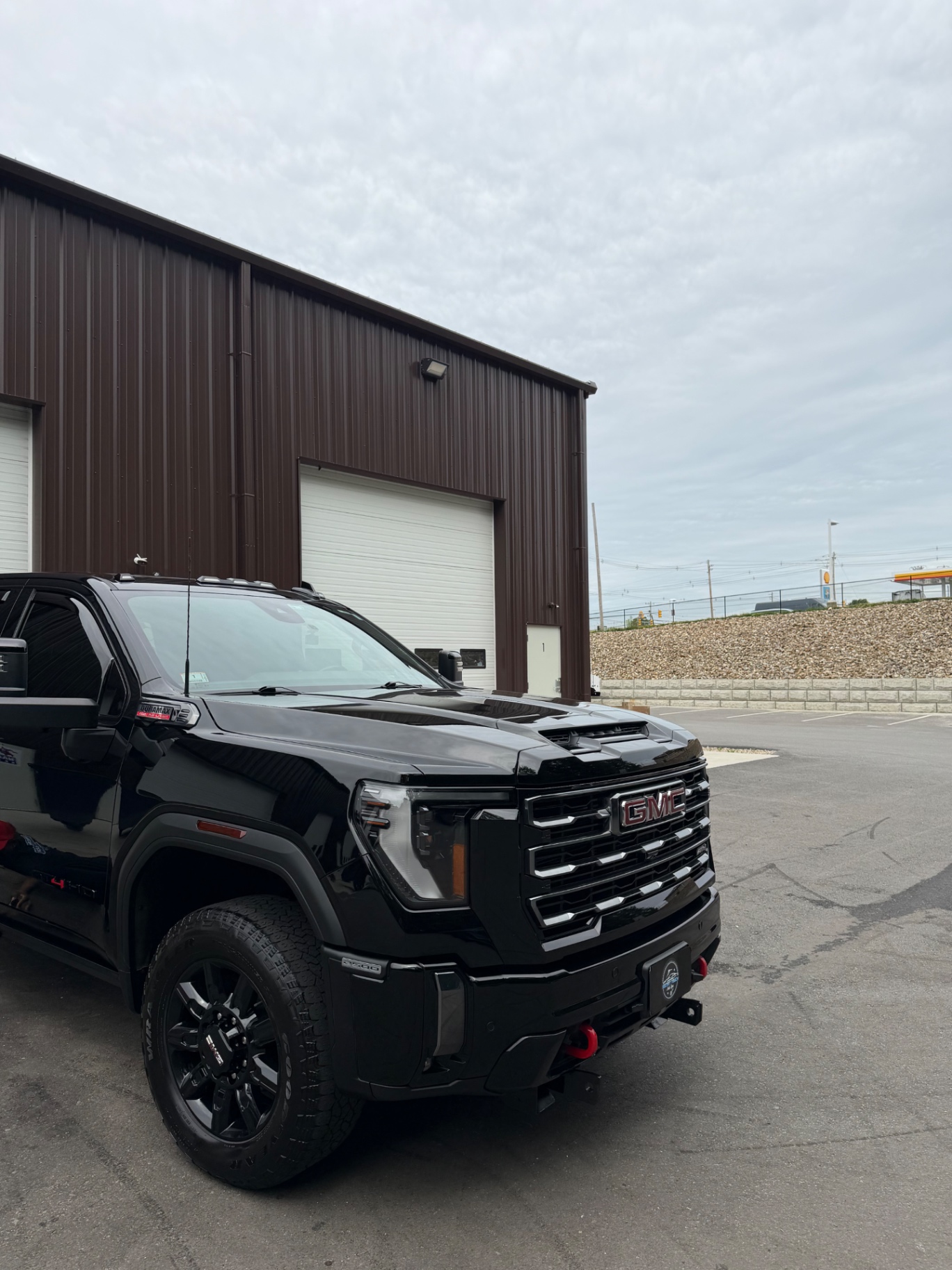 GMC Sierra 2500 AT4 black front ceramic coating Shrewsbury MA
