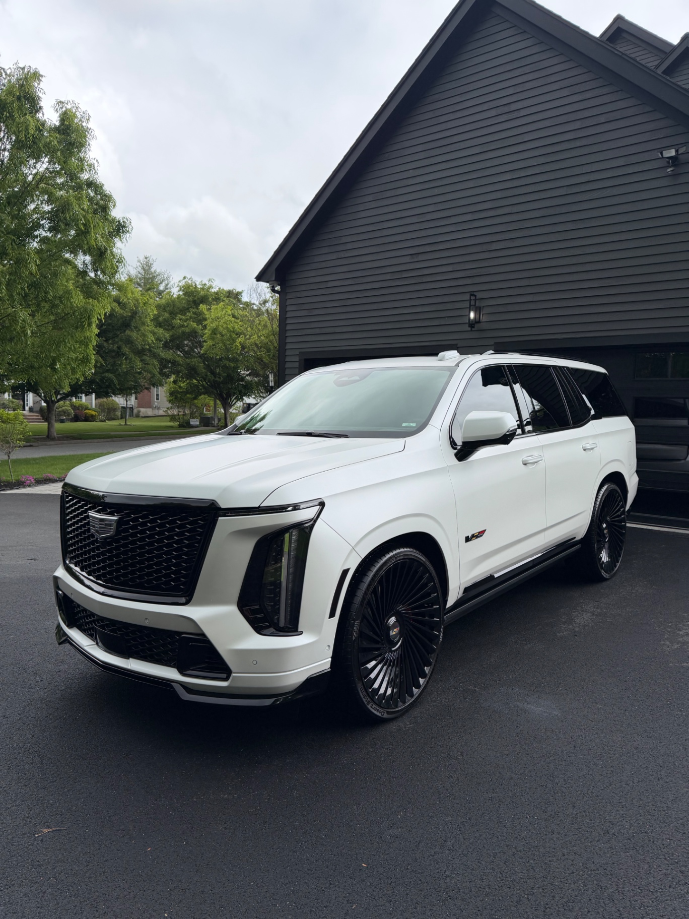White Cadillac Escalade V ceramic coating mobile detailing Worcester County MA