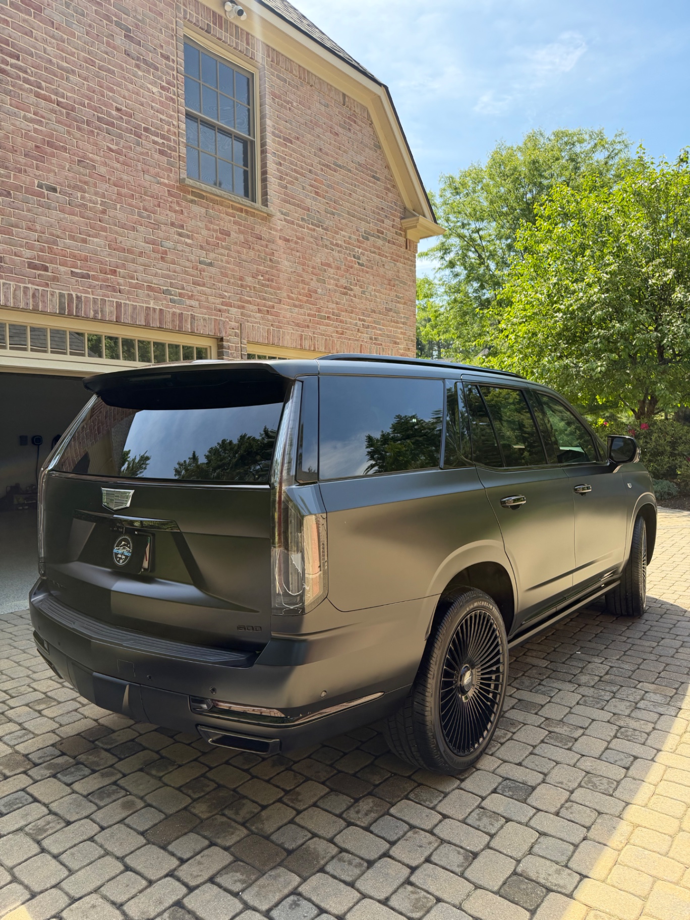 Cadillac Escalade V matte black PPF rear Central MA