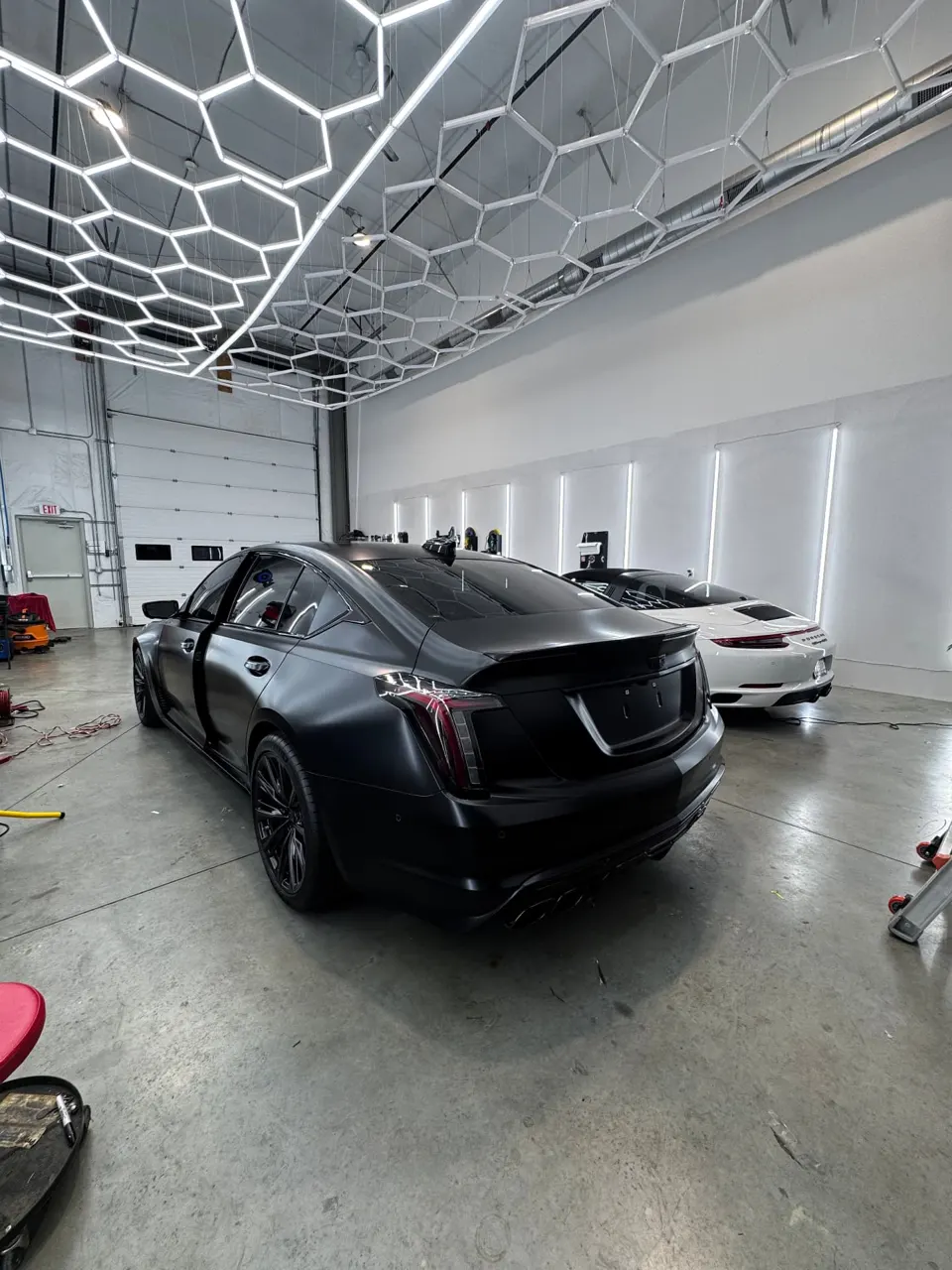 Cadillac CT5-V Blackwing satin black PPF rear quarter Shrewsbury MA
