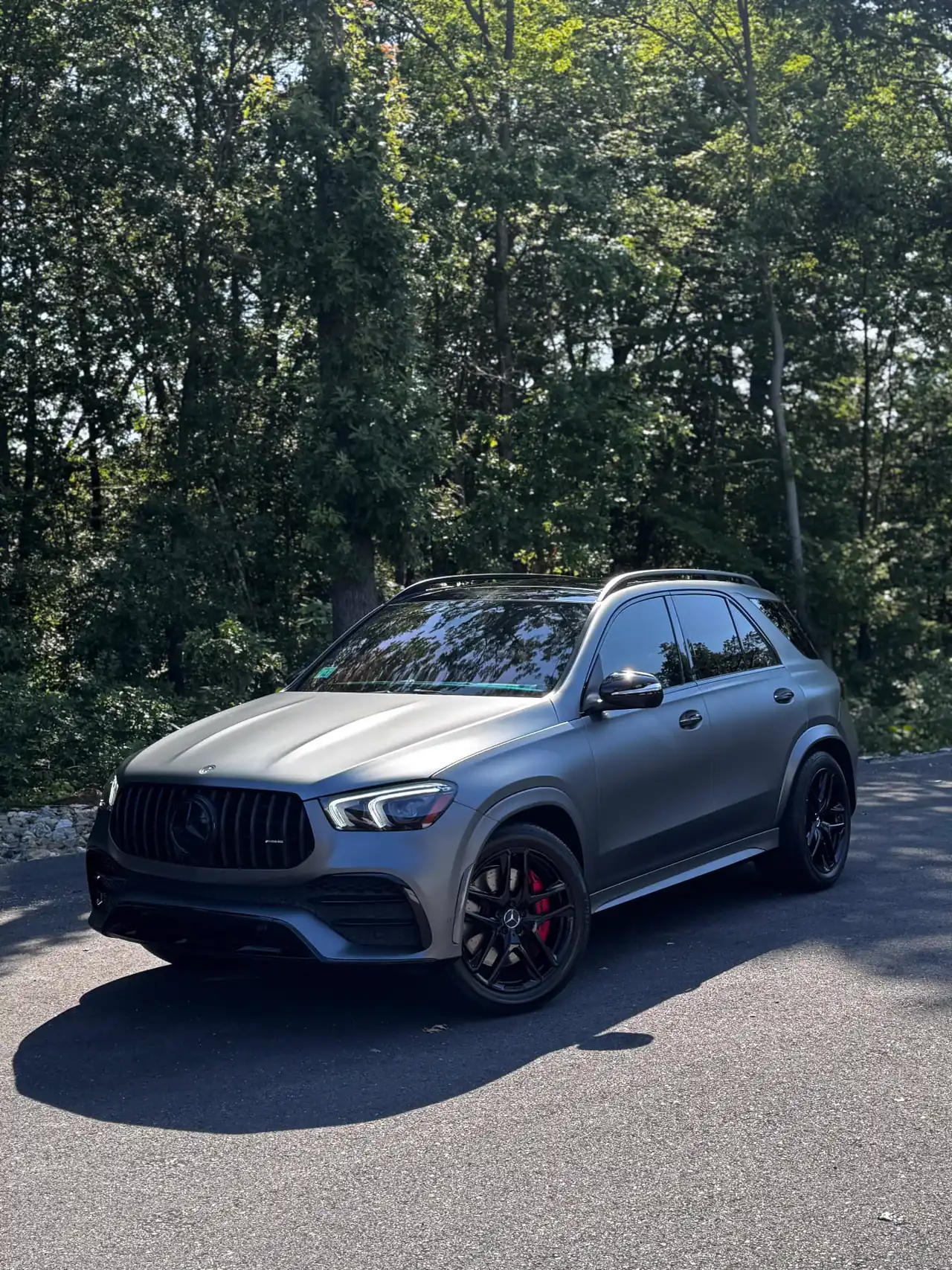 Mercedes-AMG GLE 53 satin matte PPF front quarter view Shrewsbury MA