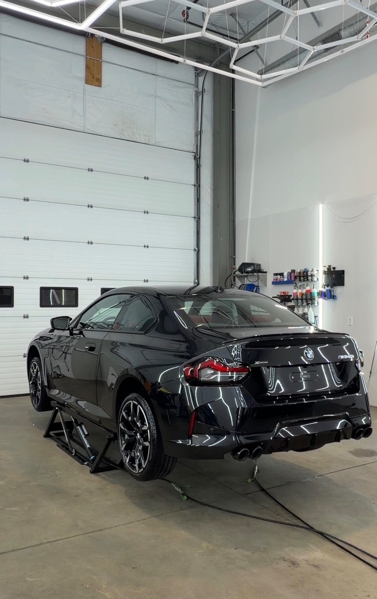 BMW M240i xDrive black ceramic coating in studio Shrewsbury MA