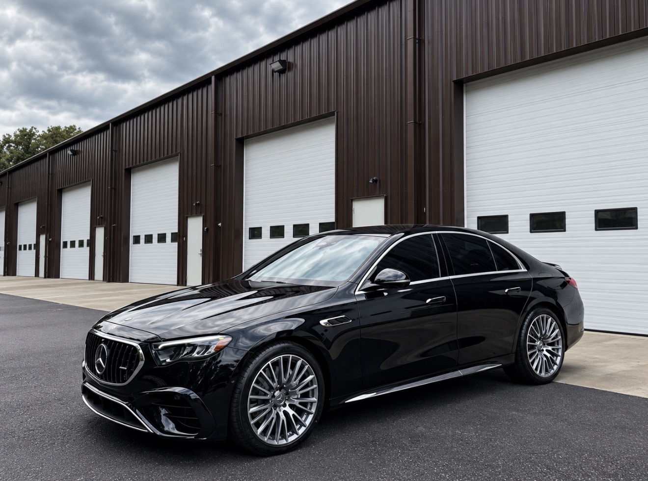 Black Mercedes-AMG E53 ceramic coating gloss finish in Shrewsbury MA