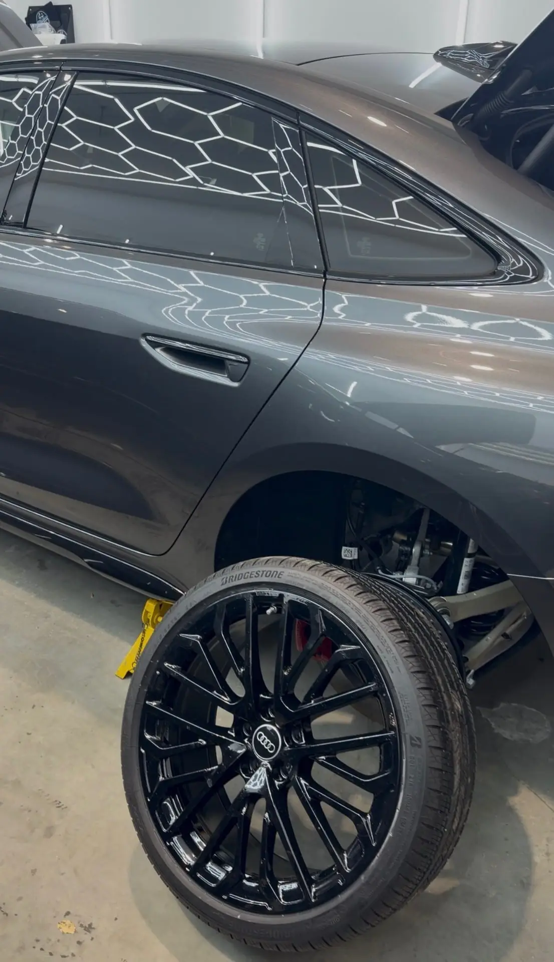 Audi RSQ8 gloss black powder coated wheels Shrewsbury MA