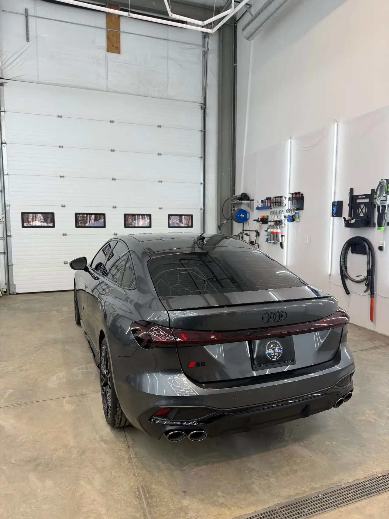 Audi S5 grey rear ceramic coating Shrewsbury MA