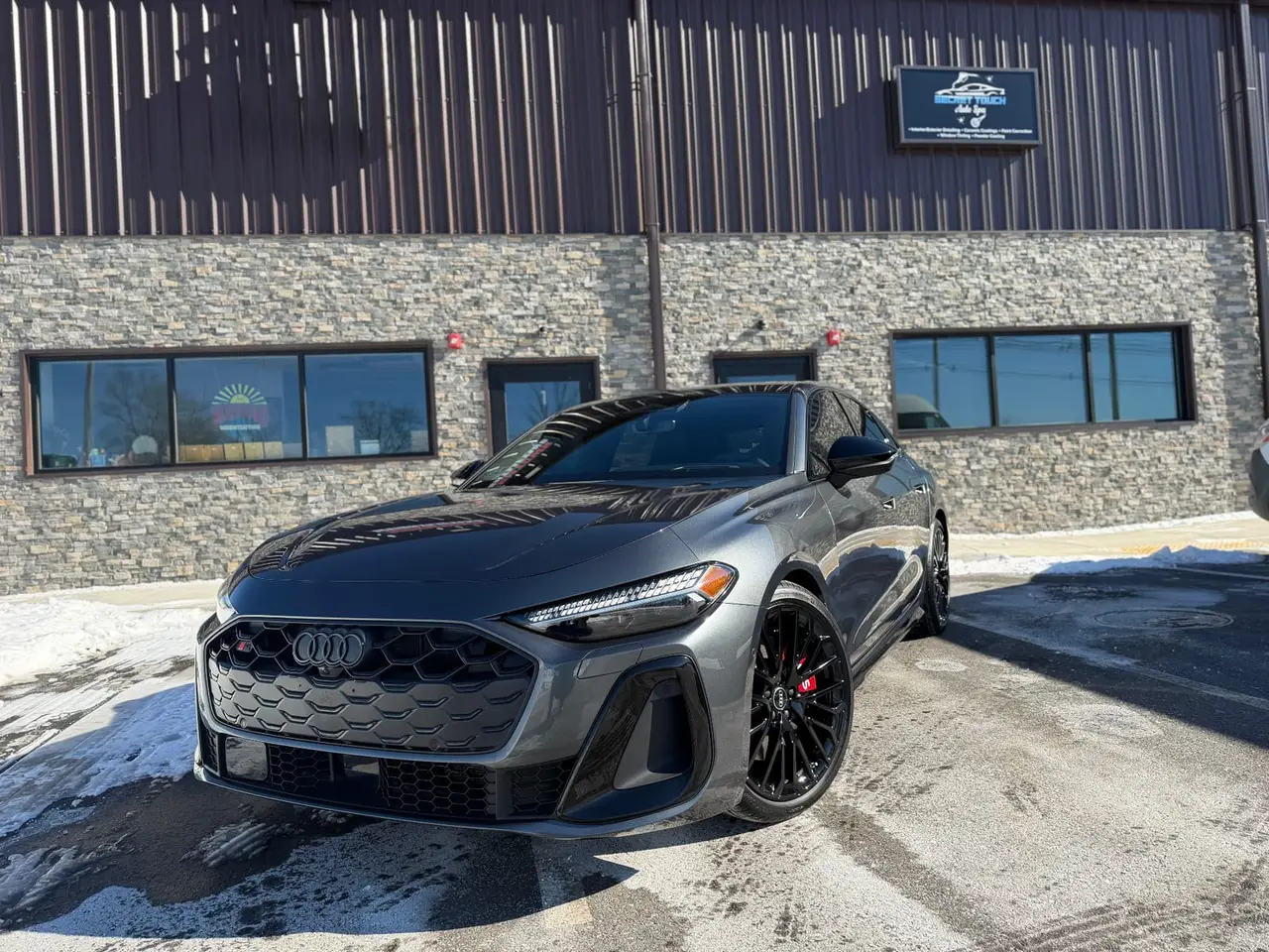Audi S5 grey ceramic coating exterior detail Shrewsbury MA