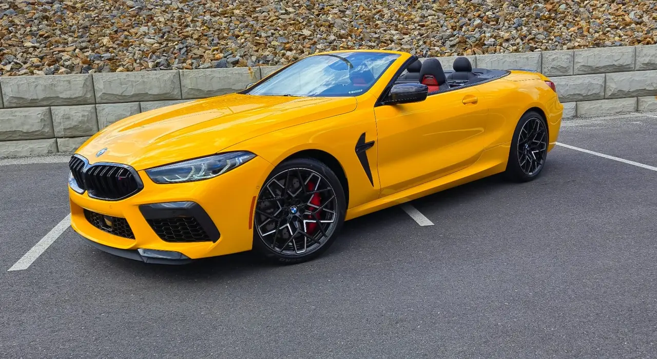BMW M8 Competition Convertible yellow PPF Shrewsbury MA