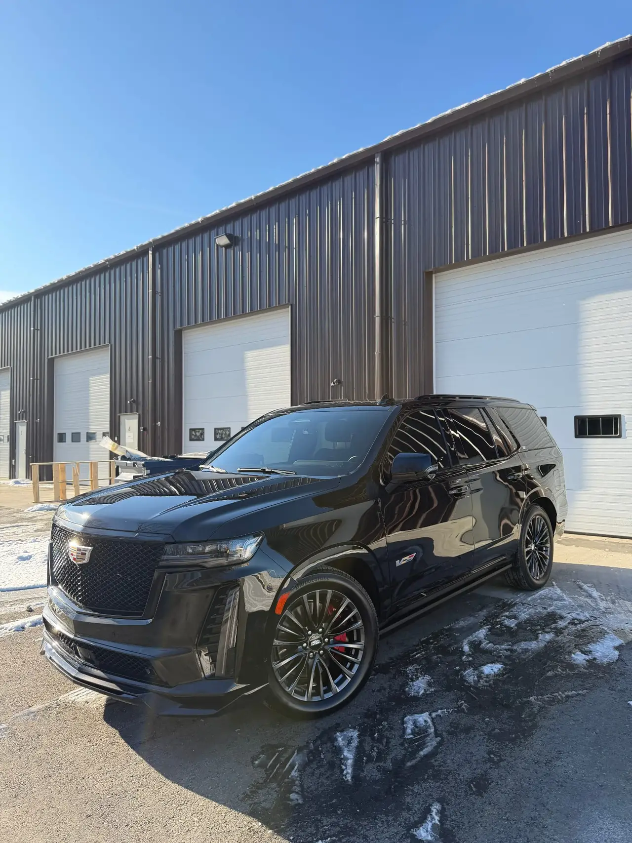 Cadillac Escalade V black ceramic coating storefront Shrewsbury MA