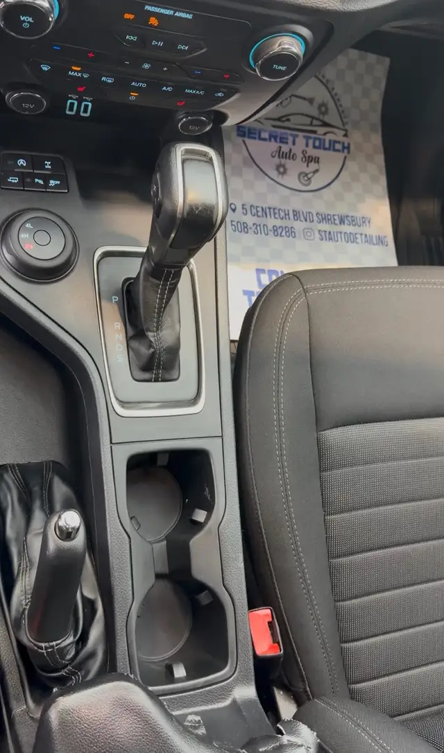 After - Ford Ranger interior center console before and after detailing Shrewsbury MA