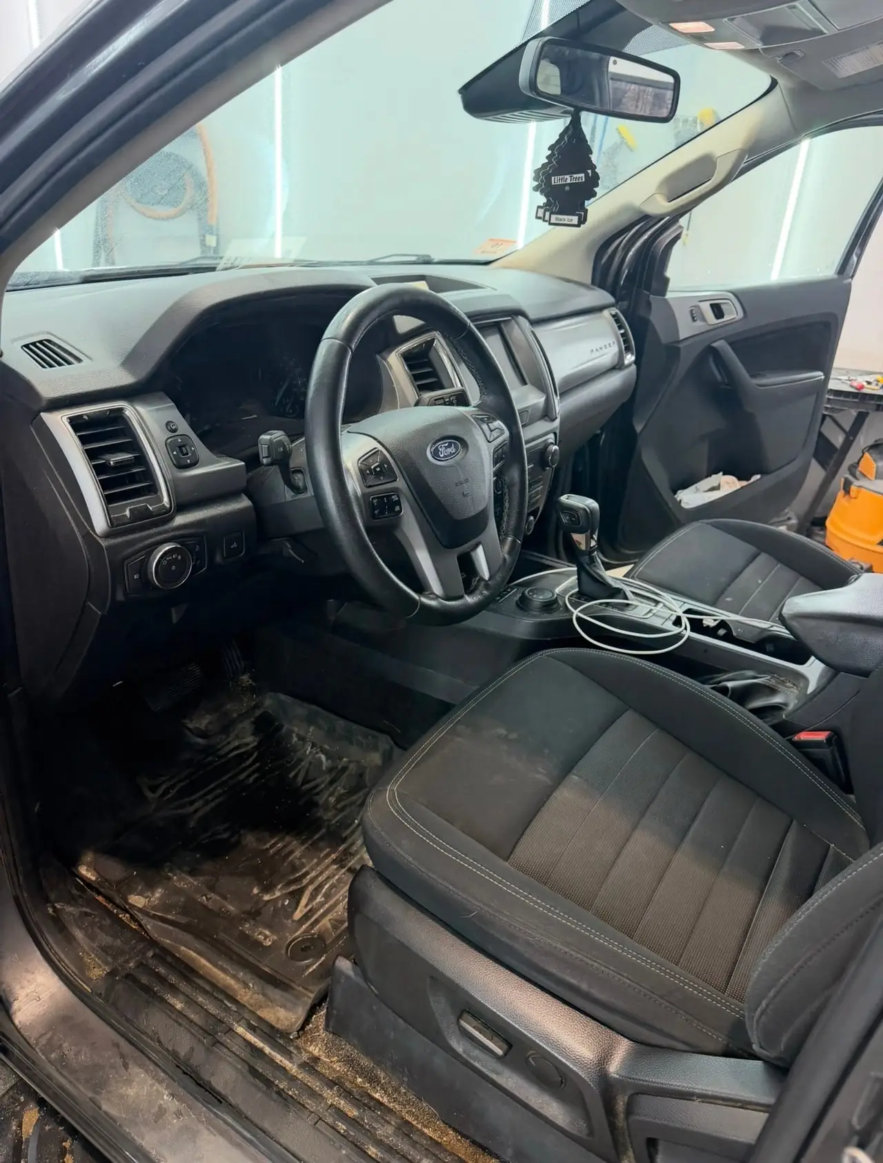 Before - Ford Ranger interior full before and after detailing Shrewsbury MA