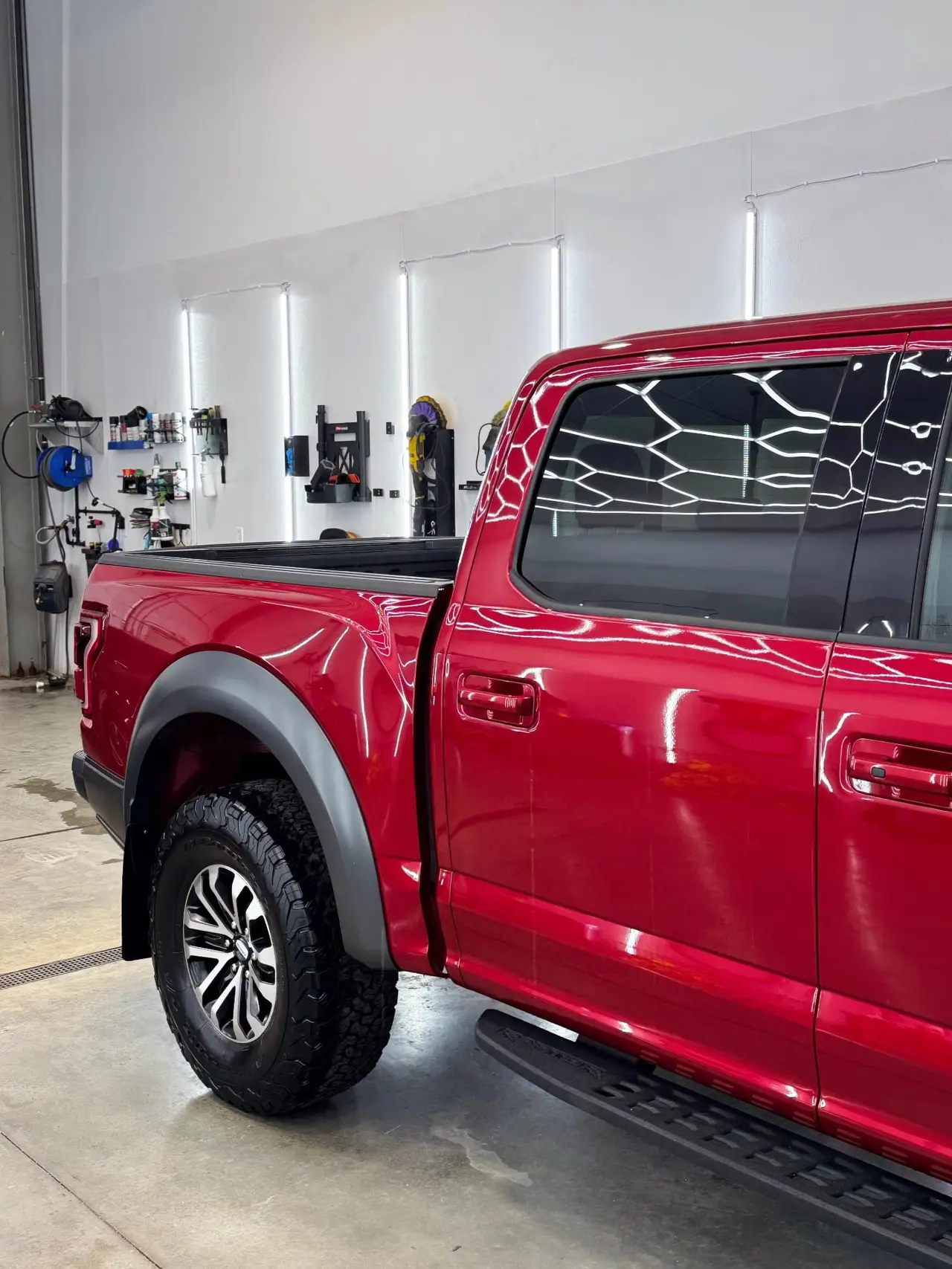 Ford Raptor red ceramic coating gloss finish Shrewsbury MA