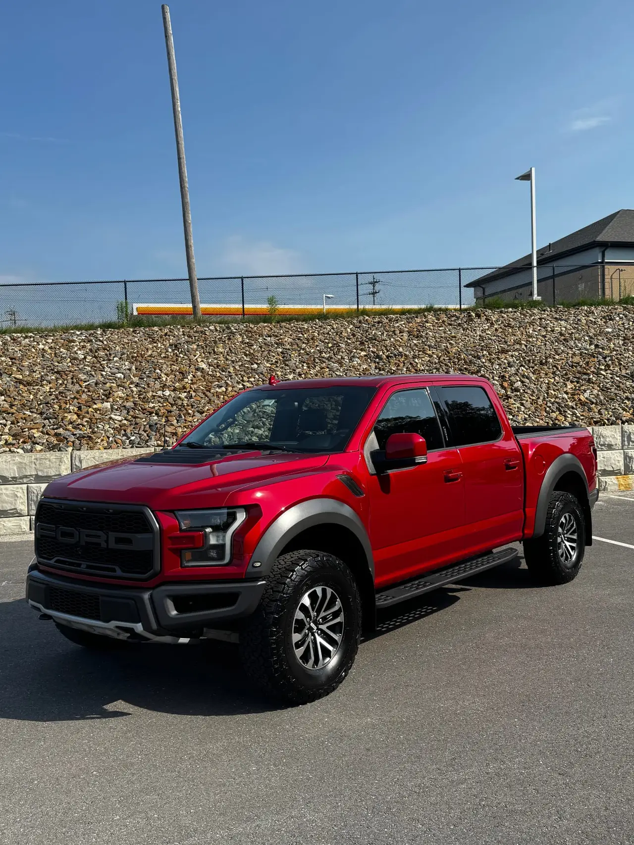 Ford Raptor red ceramic coating front view Shrewsbury MA