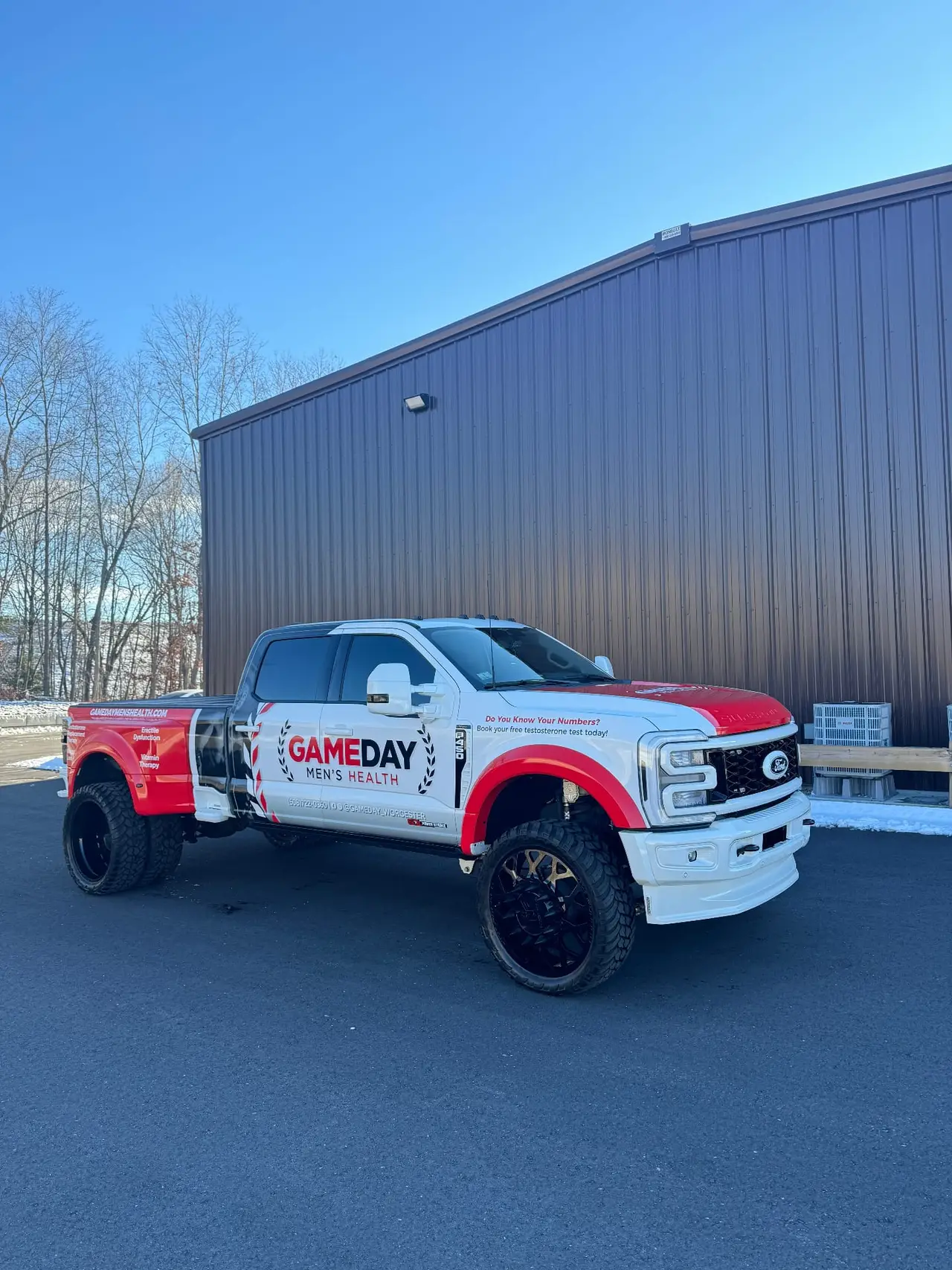 GameDay Men's Health Ford Super Duty commercial wrap detailing