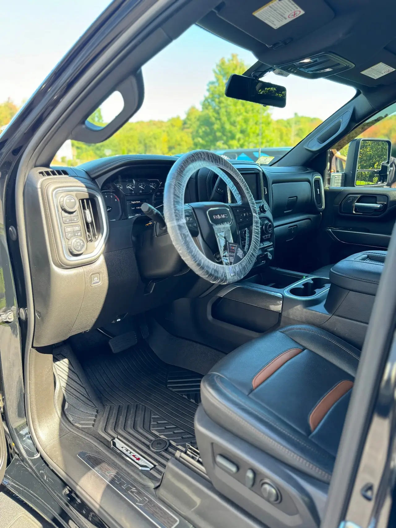 GMC Sierra HD interior detailing leather seats Central Massachusetts