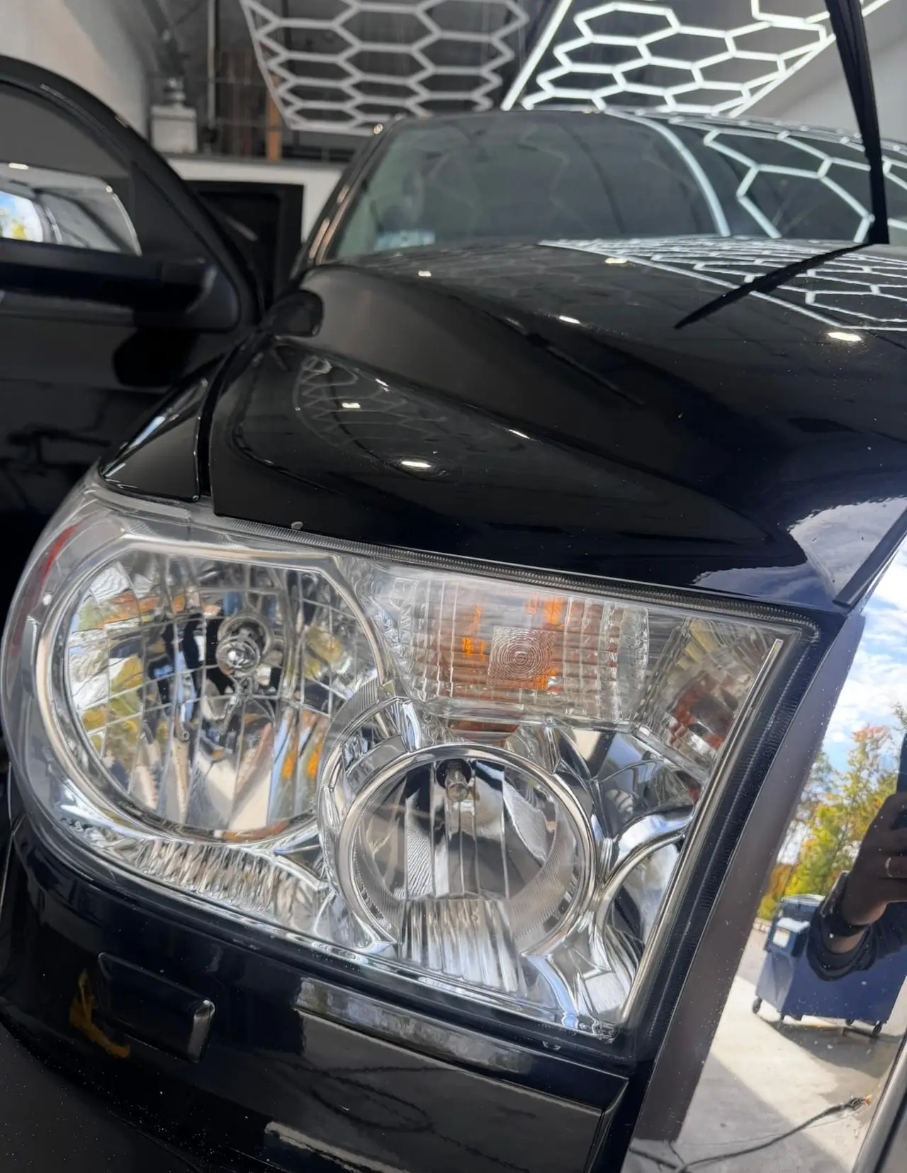 After - Headlight restoration before and after detailing Shrewsbury MA