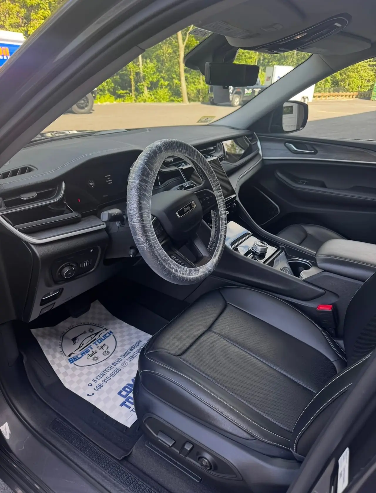 After - Jeep Grand Cherokee interior driver seat before and after detailing Shrewsbury MA
