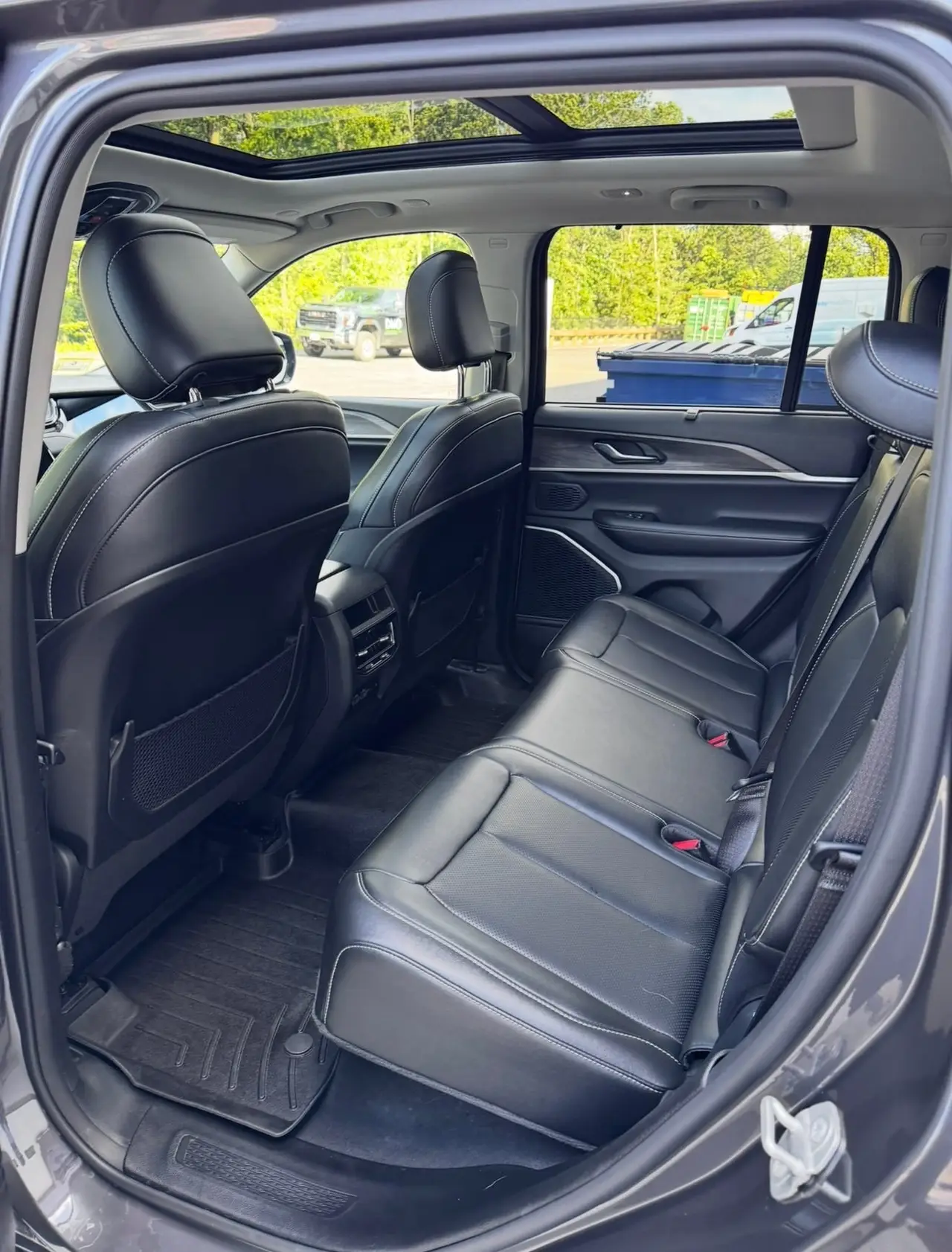 After - Jeep Grand Cherokee interior rear seat before and after detailing Shrewsbury MA
