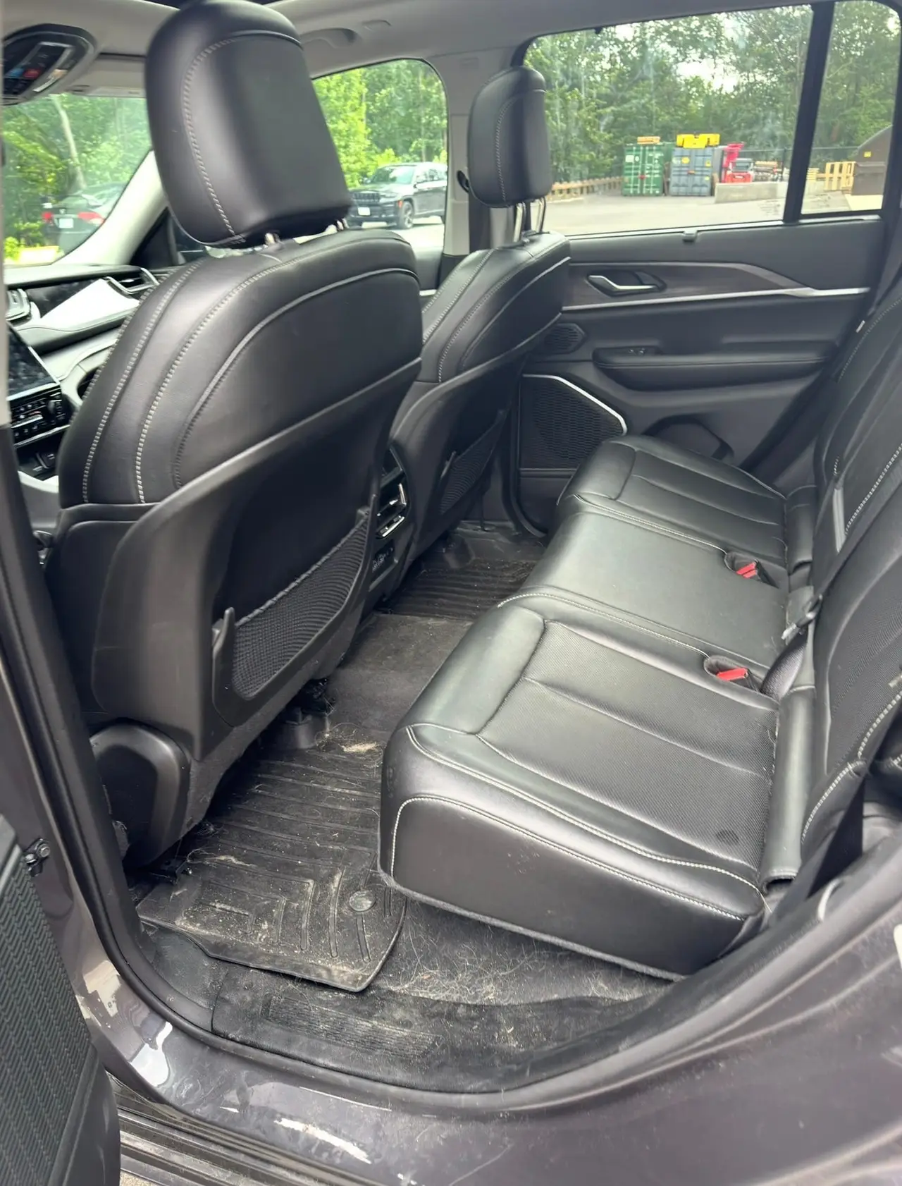 Before - Jeep Grand Cherokee interior rear seat before and after detailing Shrewsbury MA