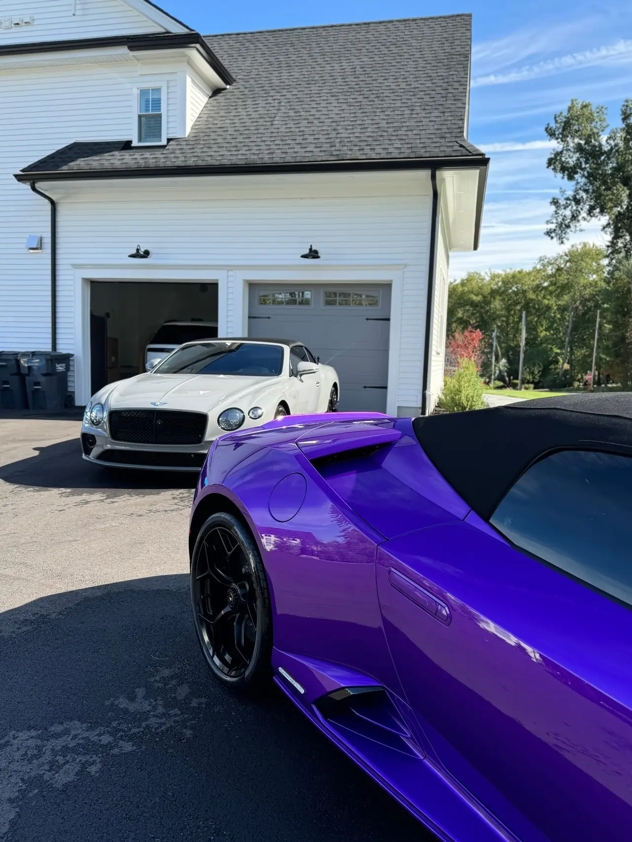 Lamborghini Huracan purple and Bentley Continental ceramic coating Shrewsbury MA