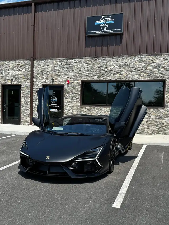Lamborghini Revuelto doors up ceramic coating Secret Touch Auto Spa Shrewsbury MA