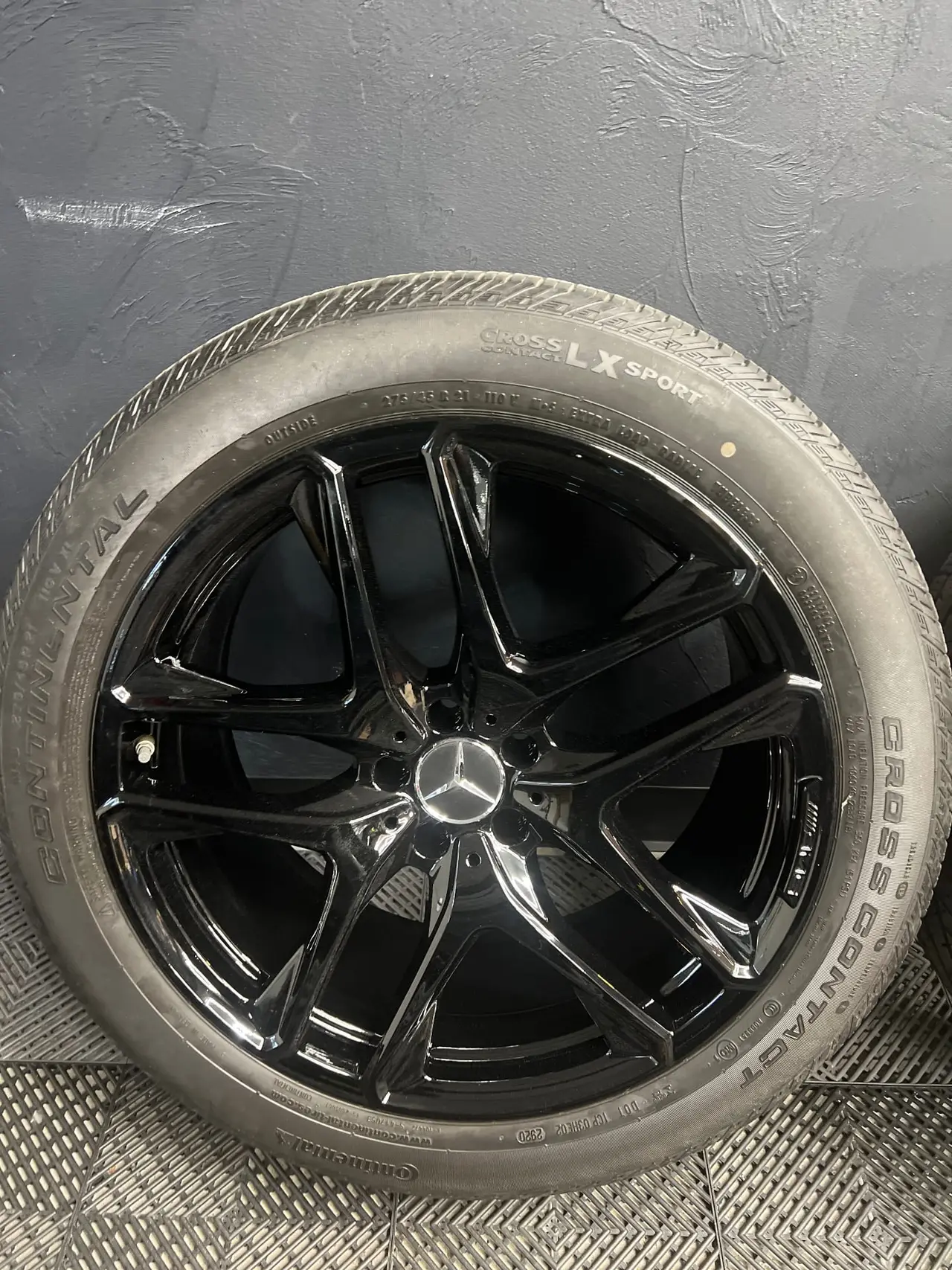 Mercedes AMG gloss black powder coated wheel Worcester County MA