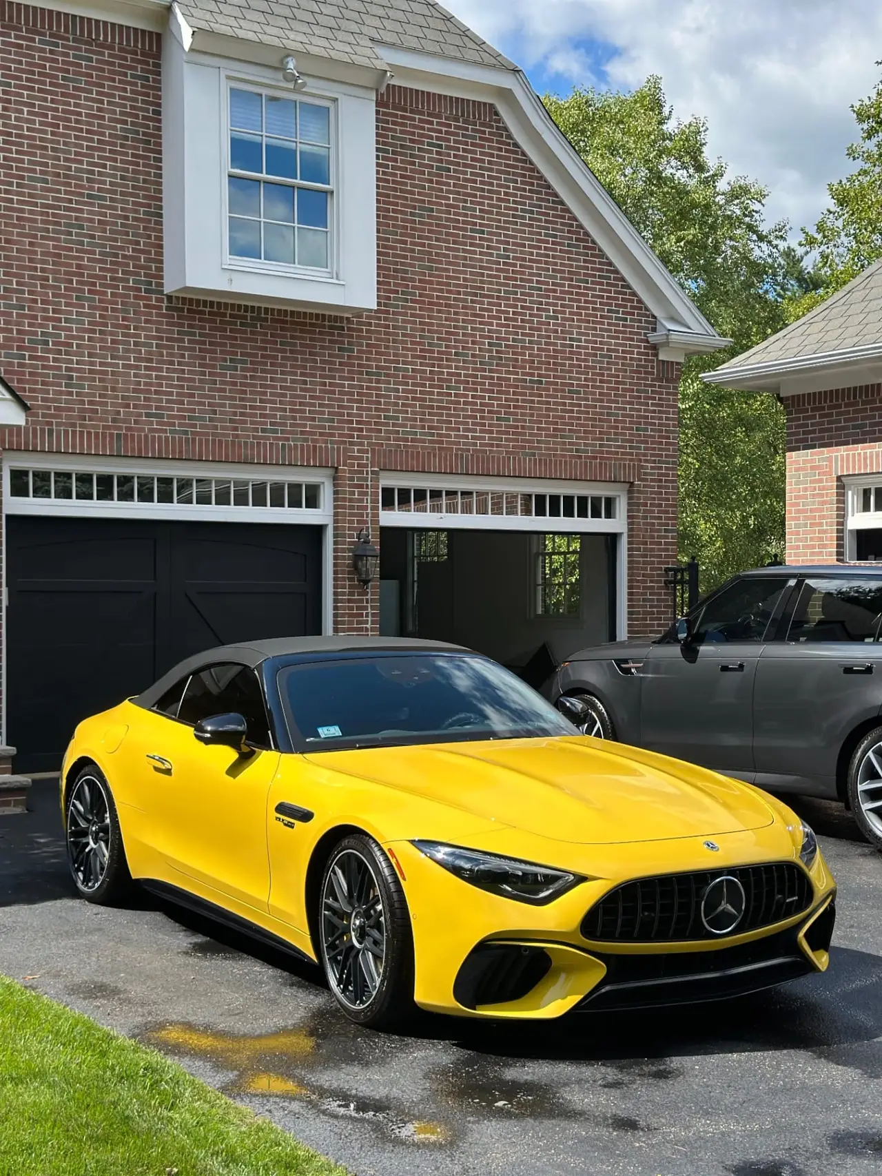 Mercedes AMG SL yellow ceramic coating Shrewsbury MA