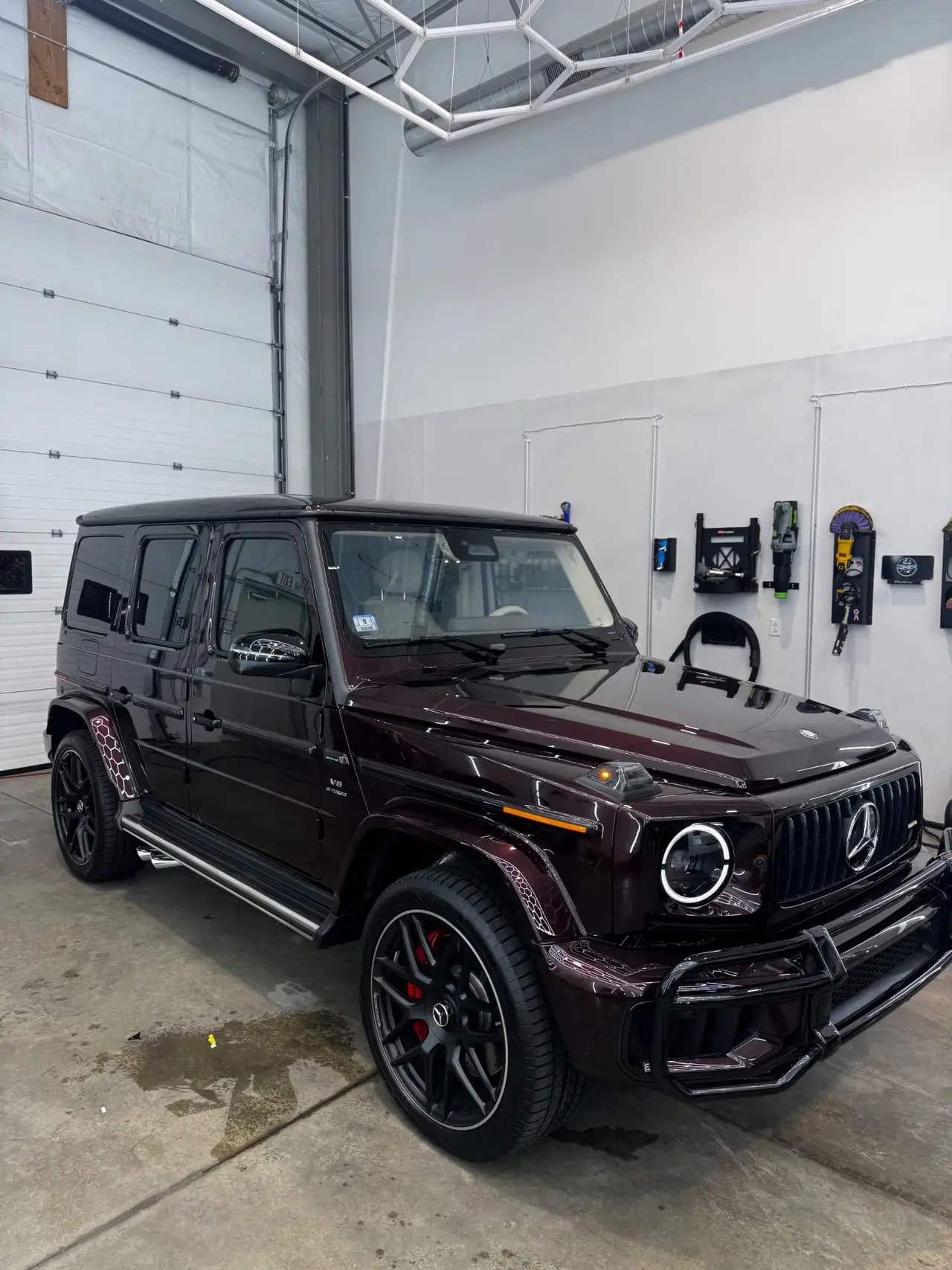 Mercedes G63 AMG burgundy ceramic coating Shrewsbury MA