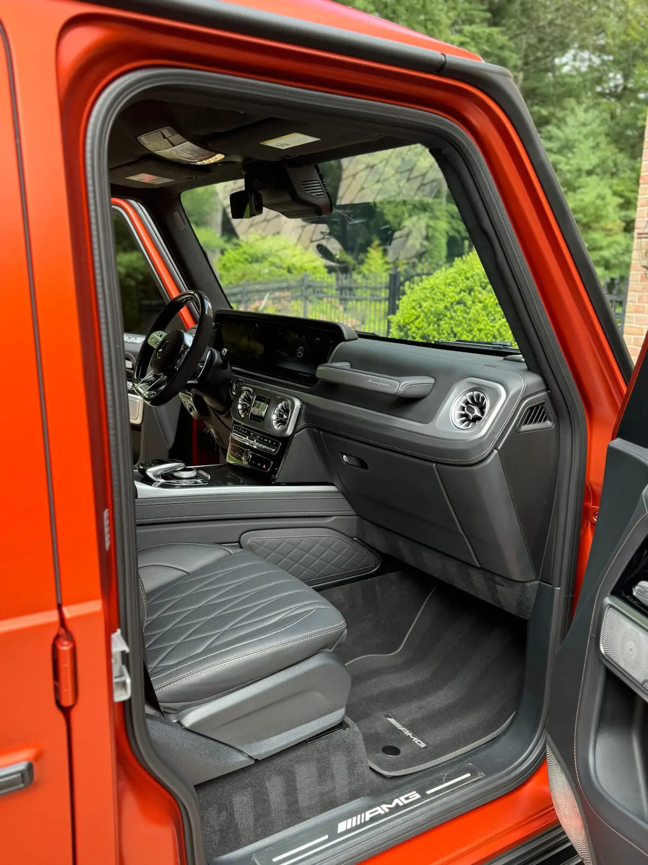 Mercedes G63 AMG interior detailing passenger side Shrewsbury MA