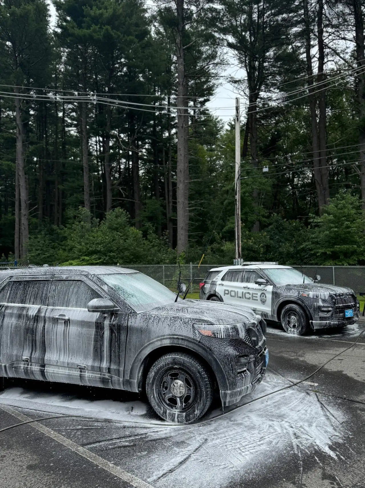 Police fleet foam wash detailing service in Worcester County MA