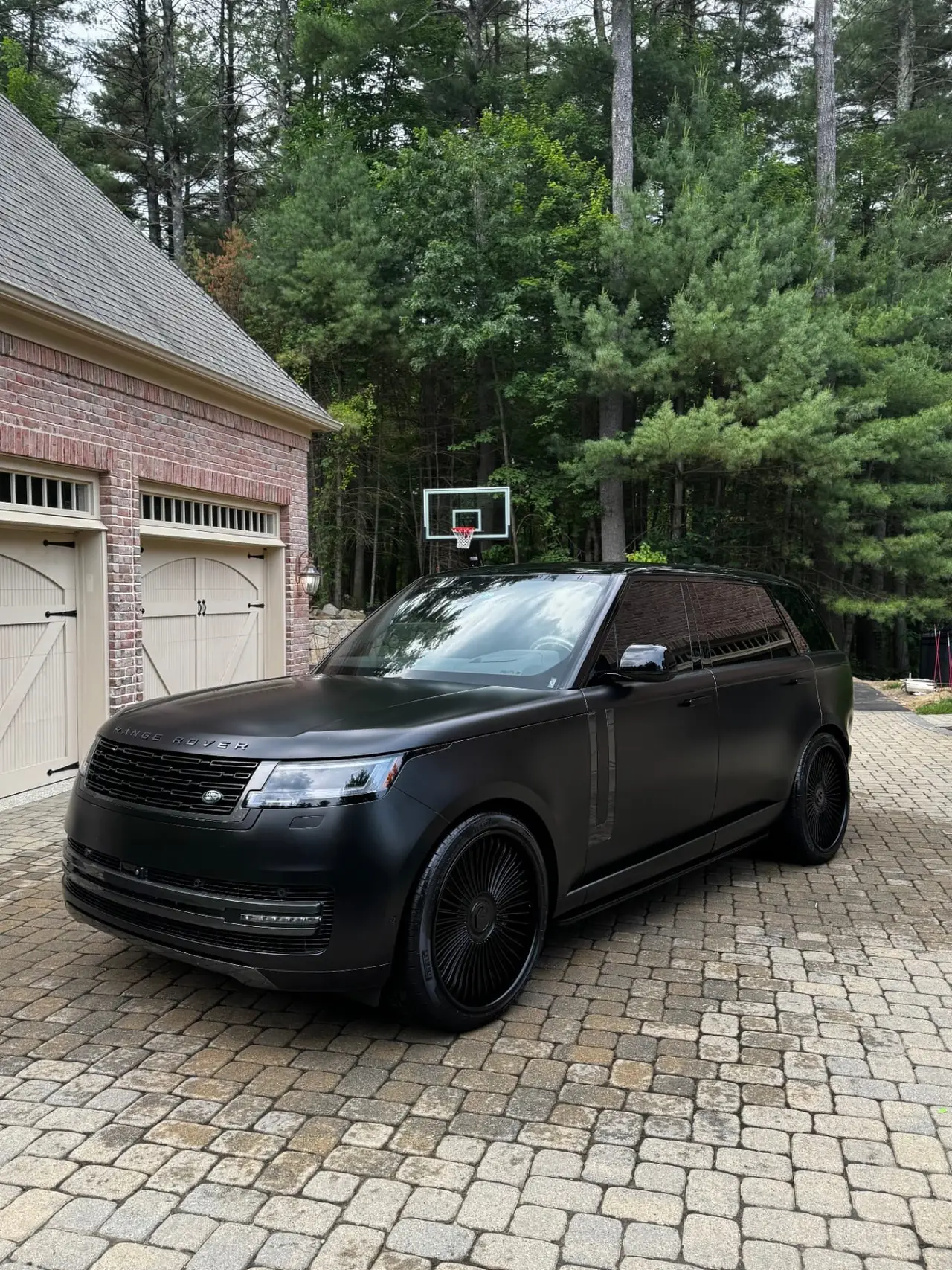 Range Rover matte black PPF front view Shrewsbury MA