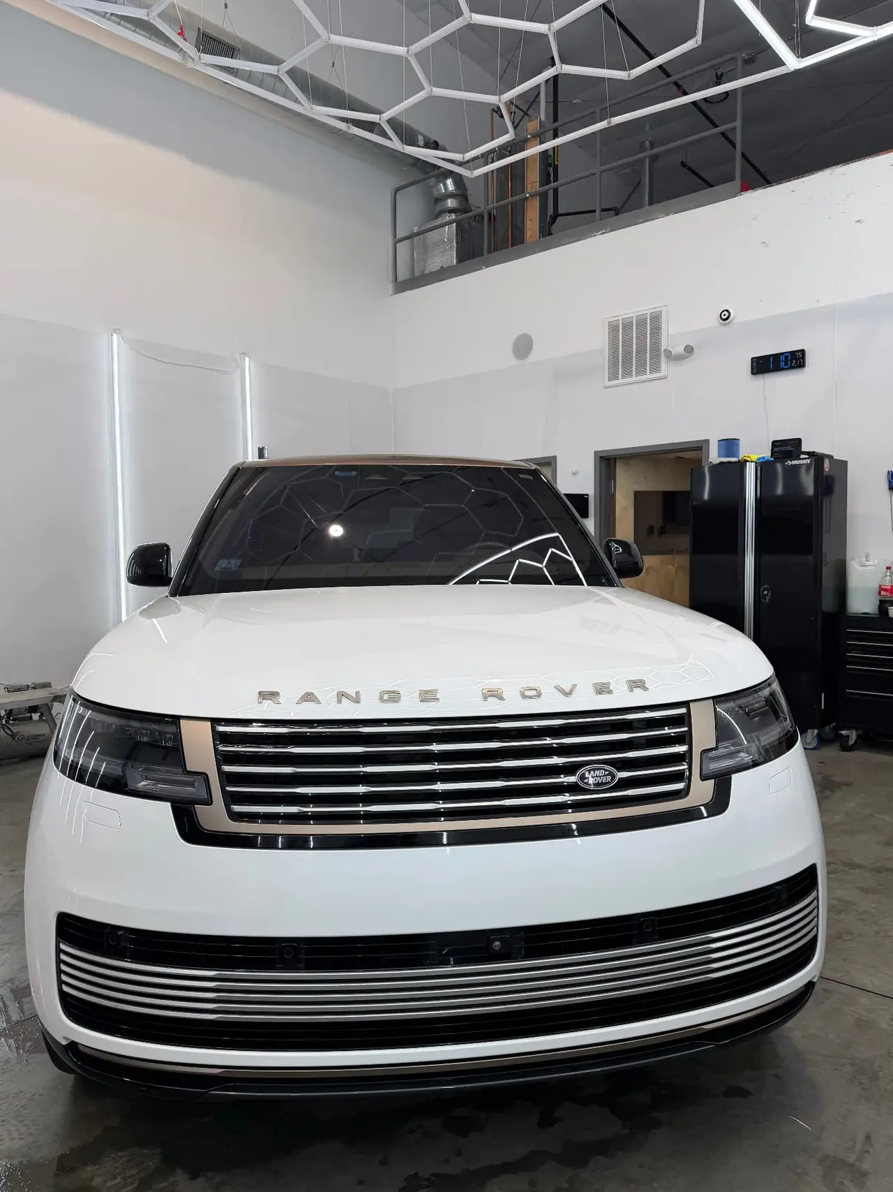 White Range Rover front PPF paint protection film Shrewsbury MA