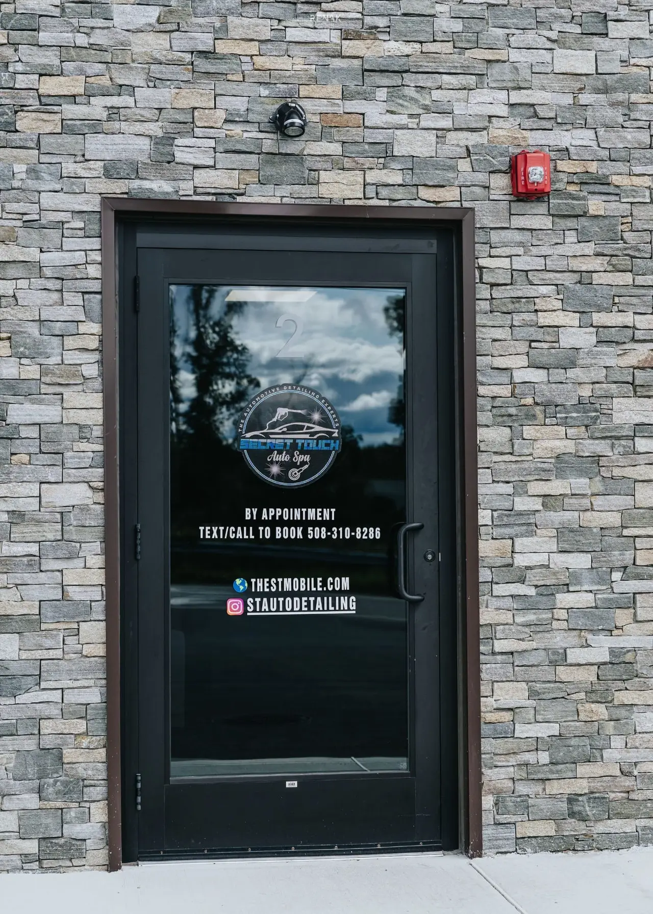 Secret Touch Auto Spa entrance door in Shrewsbury
