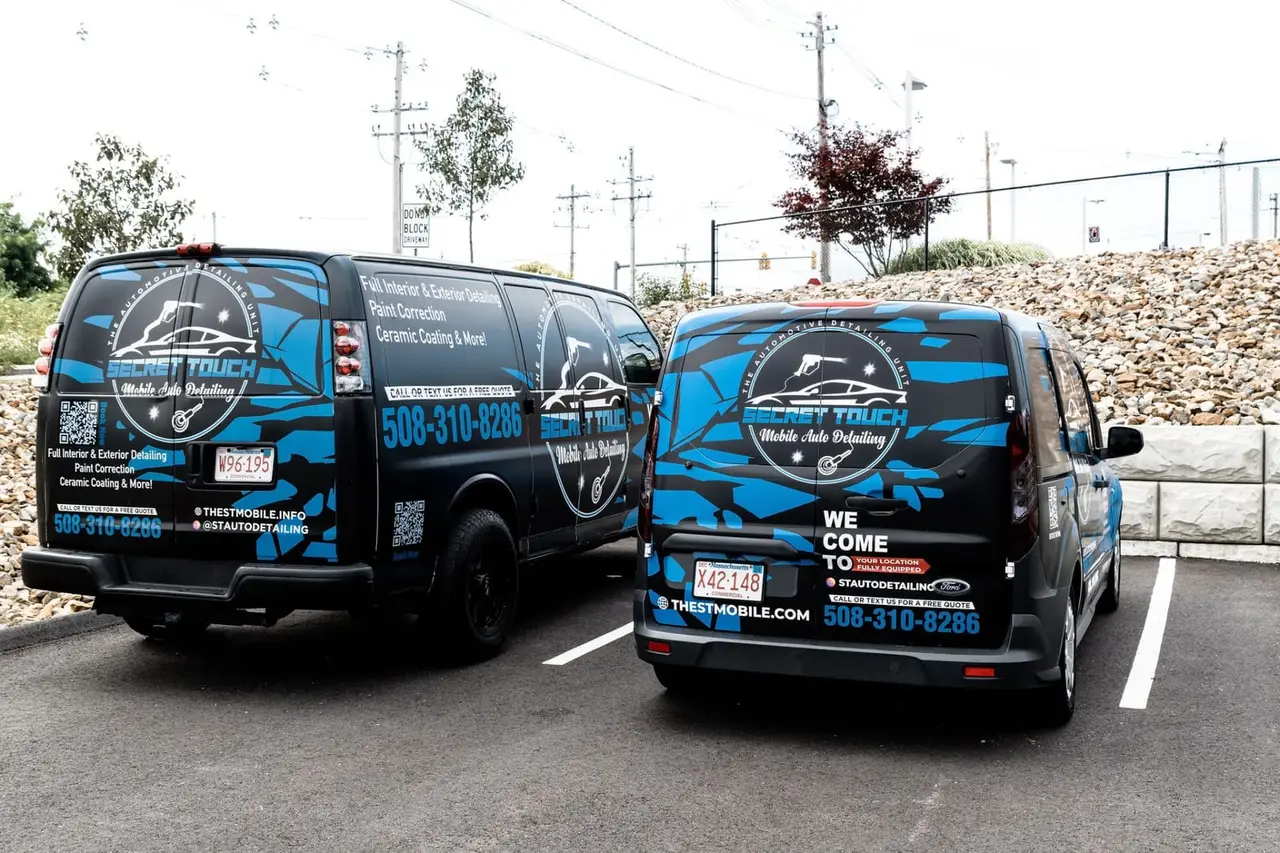 Secret Touch mobile detailing vans serving Shrewsbury MA and Central Massachusetts