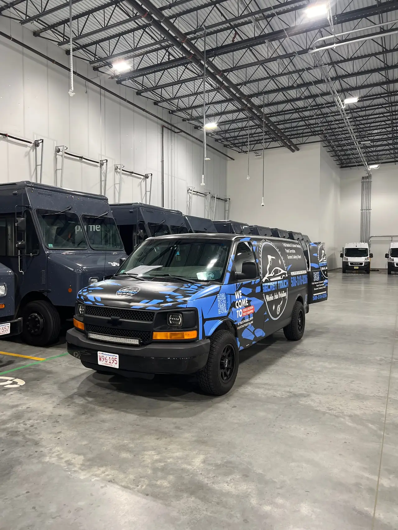 Secret Touch delivery fleet vehicle detailing Shrewsbury MA