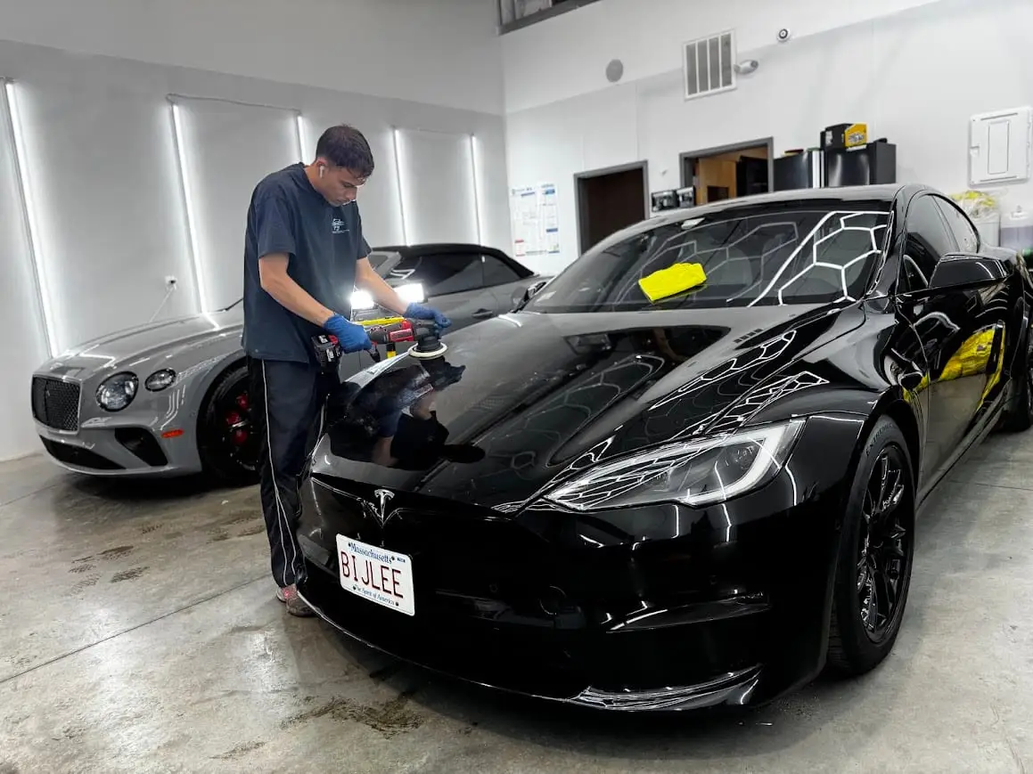 Tesla Model S professional detailing Shrewsbury MA