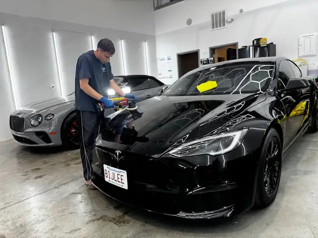 Tesla Model S professional detailing Shrewsbury MA