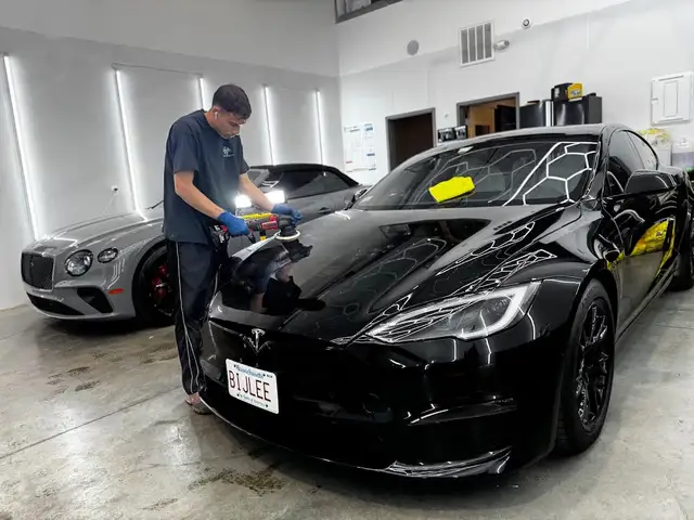 Tesla Model S professional detailing Shrewsbury MA