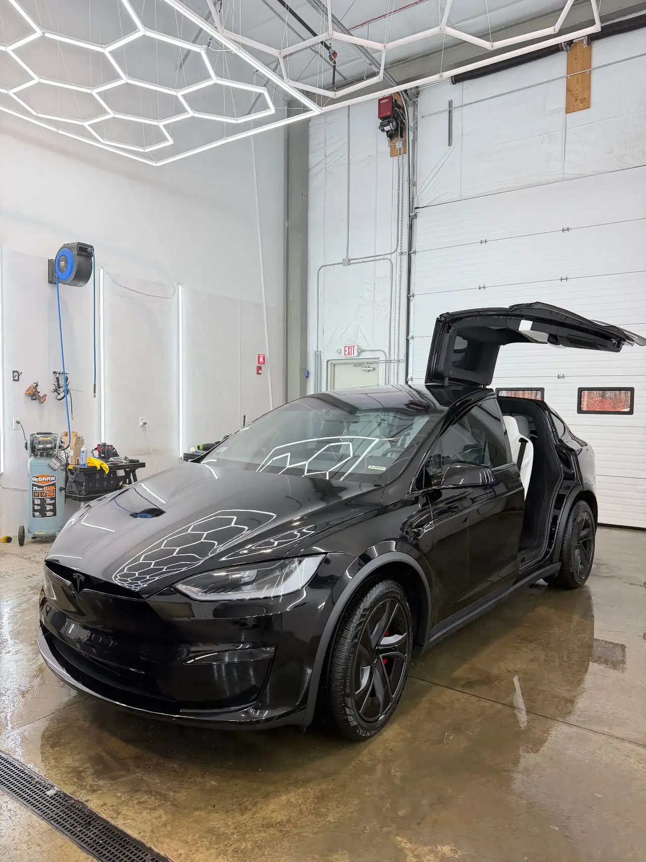 Tesla Model X black full PPF and ceramic coating Shrewsbury MA